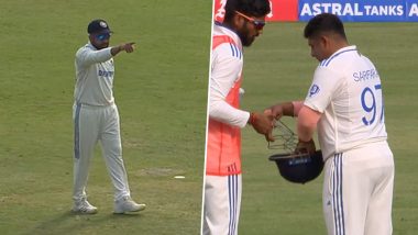 'Ae Bhai, Zyada Hero Mat Ban' Rohit Sharma's Hilarious Suggestion to Sarfaraz Khan to Wear Helmet Gets Caught On Stump Mic During IND vs ENG 4th Test 2024 (Watch Video)